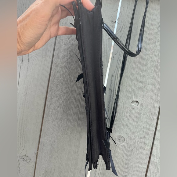 Neiman Marcus Prabal Gurung Satin Clutch Bow Lace Sequin Accents - Picture 8 of 10